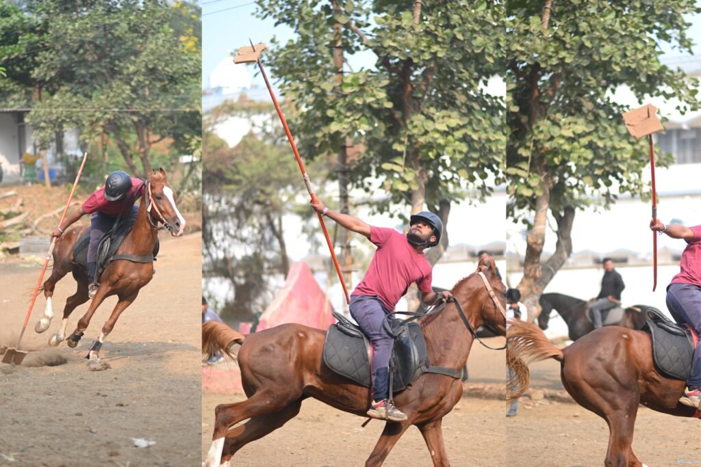 Tent Pegging at Horse Riding club in Nagpur